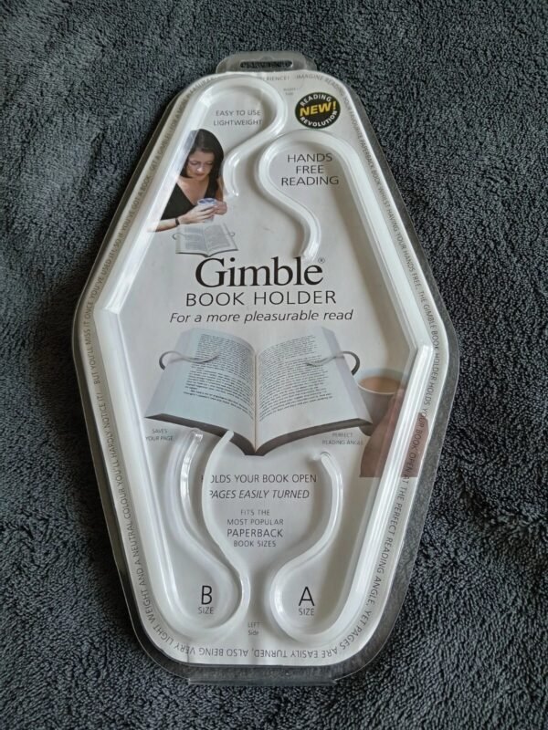 Gimble Book Holder - Fits Most Popular Paperback Book Sizes