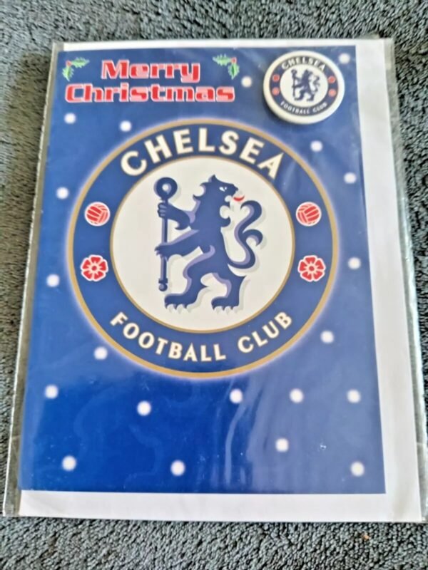 Chelsea FC Football Club Christmas Card with Chelsea Badge